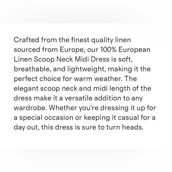 Quince 100% European Linen Scoop Neck Midi Dress - Navy - Picture 7 of 11